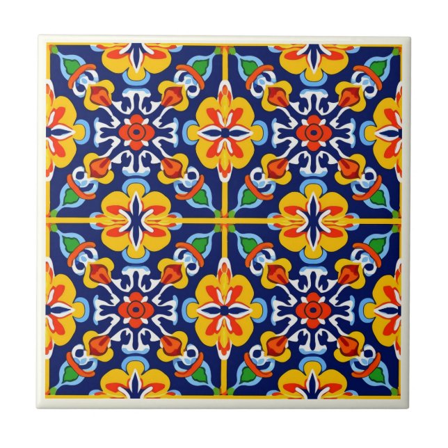 Mexican Talavera Ceramic Tile Collection (Front)