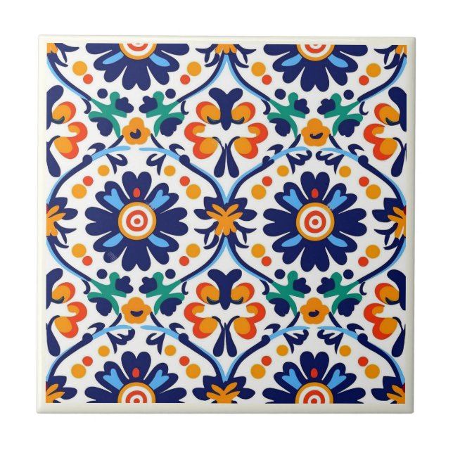 Mexican Talavera Ceramic Tile Collection (Front)