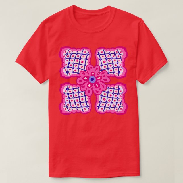 Mexican Talavera Ceramic Tile Pattern T-Shirt (Design Front)