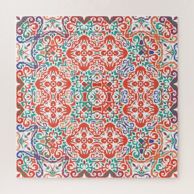 Mexican Talavera: Ethnic Tile Collage. Jigsaw Puzzle (Vertical)