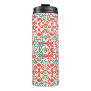 Mexican Talavera: Ethnic Tile Collage. Thermal Tumbler