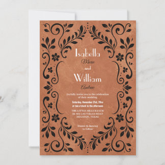 Mexican Talavera Rustic Wedding Invitation