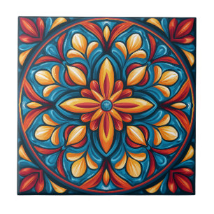 Mexican Talavera Style Ceramic Tile