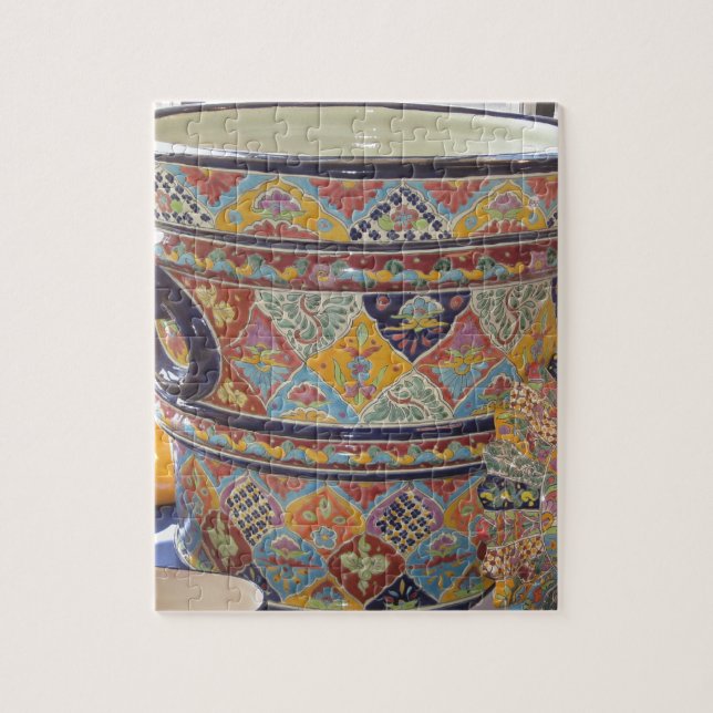Mexican Talavera style pottery Jigsaw Puzzle (Vertical)
