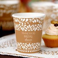 Mexican talavera terracotta bridal shower monogram