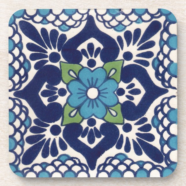 Mexican Talavera Tile Coaster (Front)