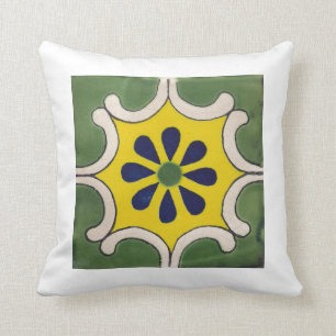 Mexican Talavera Tile double-sided throw pillows