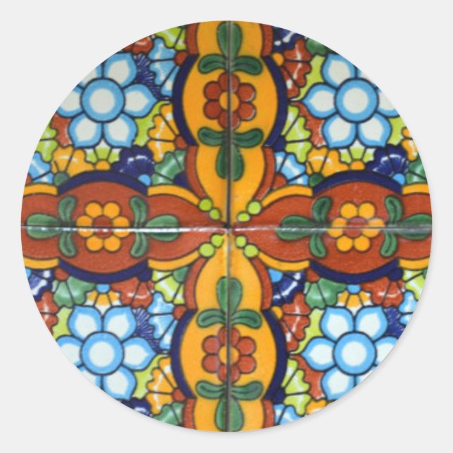 Mexican Talavera Tile Envelope 20 Seals (Front)