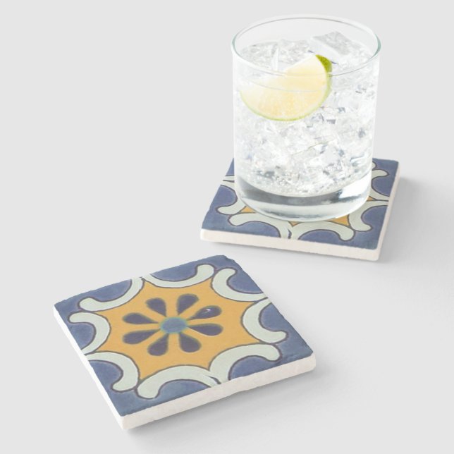 Mexican Talavera Tile Style Coaster (Side)