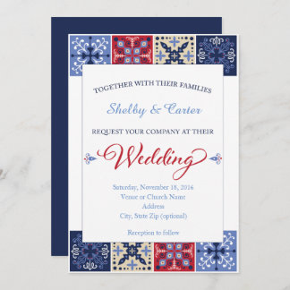 Mexican Talavera Tile Wedding Invitation