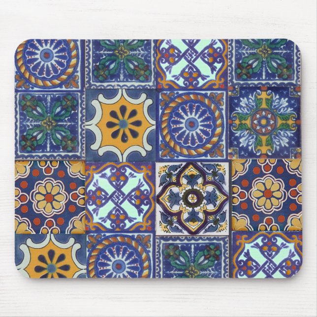 Mexican Talavera Tiles Mouse Pad (Front)
