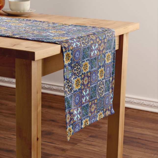 Mexican Talavera Tiles  Short Table Runner (In Situ)