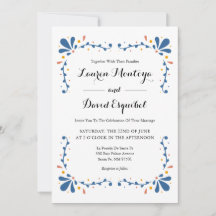 Mexican Talavera Wedding Invitation