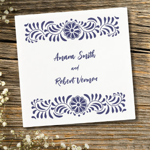 Mexican Talavera wedding Napkin