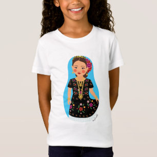 Mexican Tehuana Matryoshka Girls' T-Shirt