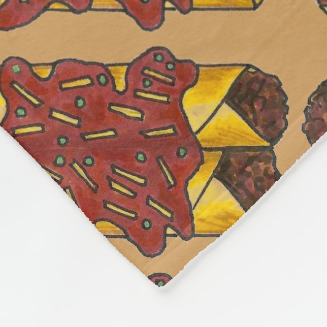 Mexican Tex Mex Food Black Bean Enchiladas Foodie Fleece Blanket (Corner)