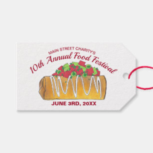 Mexican Tex Mex Food Festival Chimichanga Gift Tags