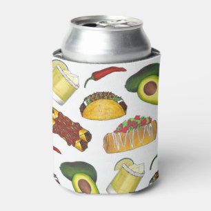 Mexican Tex Mex Food Taco Enchilada Chimichanga Can Cooler