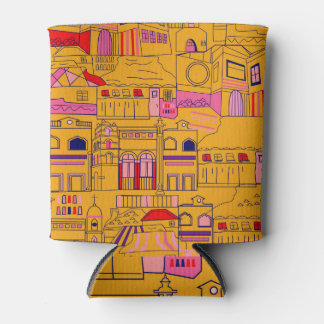 Mexican Textile Seamless Pattern Design Can Cooler