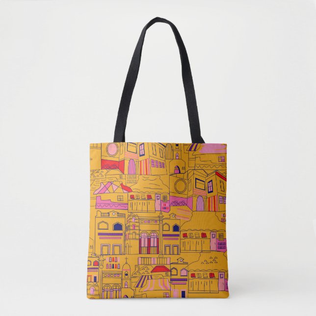 Mexican Textile Seamless Pattern Design Tote Bag (Front)