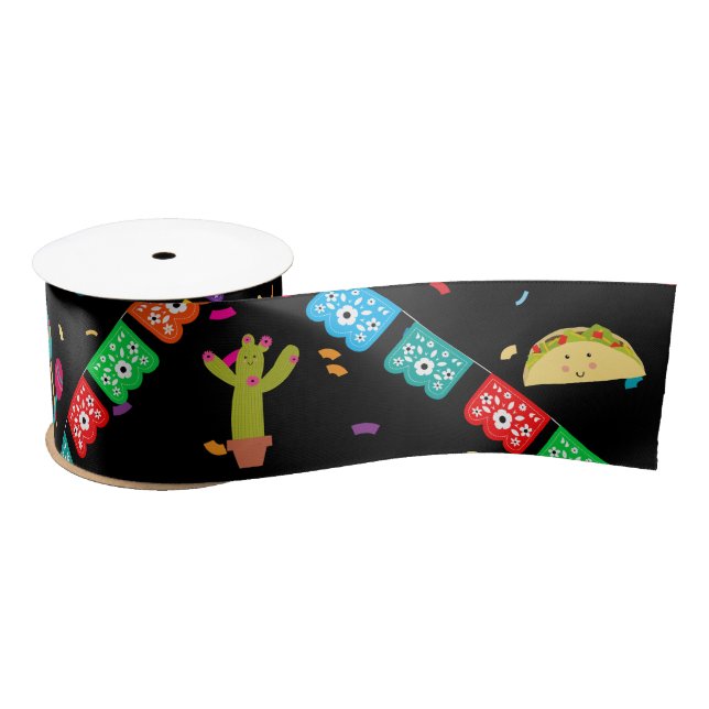 Mexican Theme Cute Colourful Summer Party  Satin Ribbon (Spool)