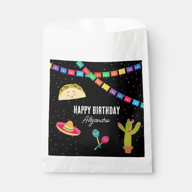 Mexican Theme Fiesta - Taco Bout a Party Birthday  Favour Bags (Front)