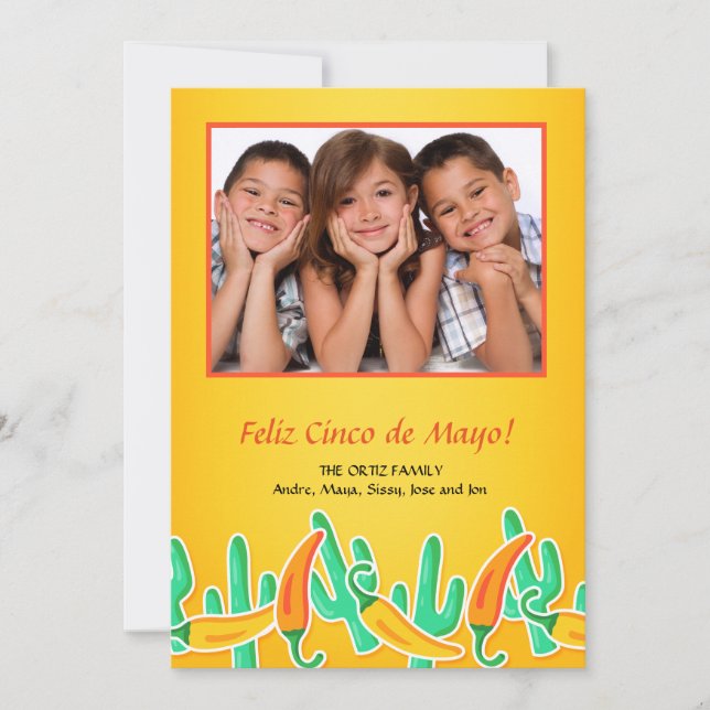 Mexican Theme Photo Invitation (Front)
