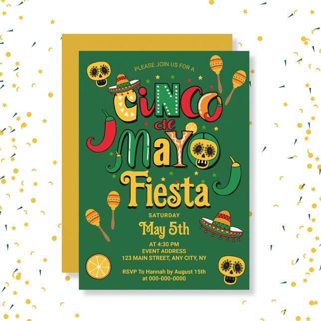 Mexican Themed 5 de Mayo Fiesta Invitation (Mexican Themed 5 de Mayo Fiesta Invitation
)