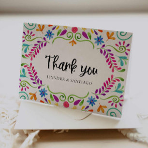 Mexican Themed Photo Wedding Thank you card