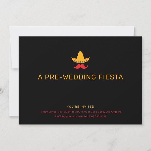 Mexican-Themed Rehearsal Dinner Invitation (Front)