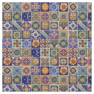 Mexican Tile Colorful Southwest Fabric Talavera