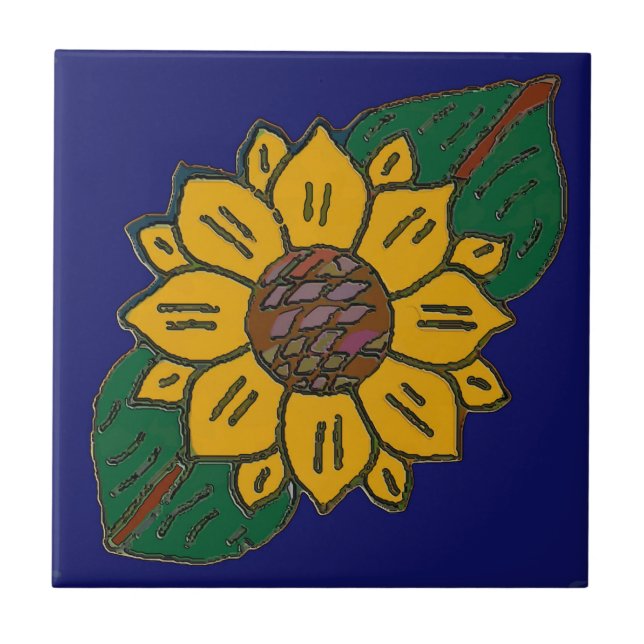 Mexican Tile, Sunflower Tile (Front)