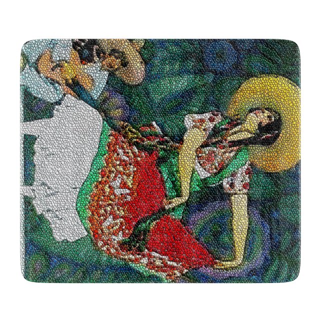 Mexican Tile Vintage Style Cutting Board (Front)
