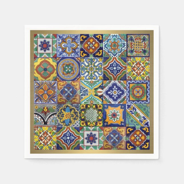 Mexican Tiles Napkin (Front)