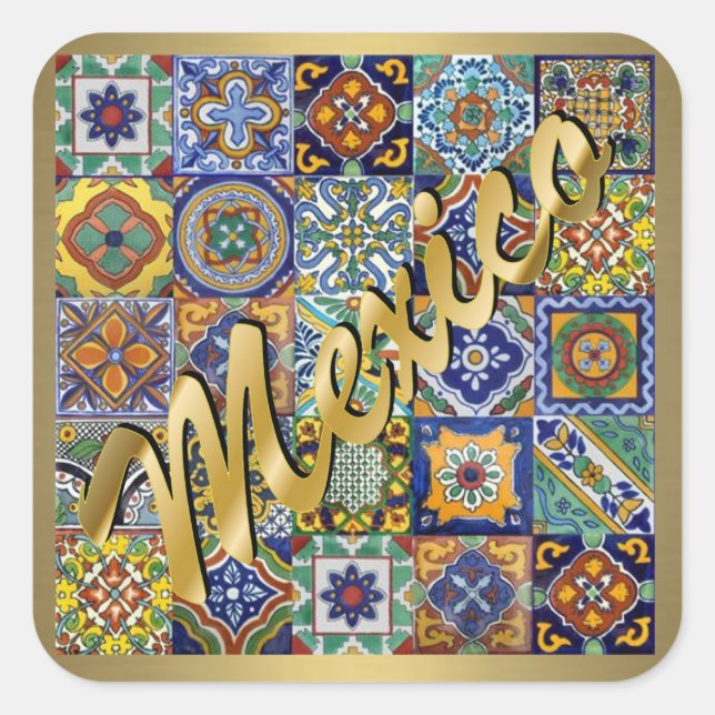 Mexican Tiles Sticker (Front)