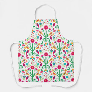 Mexican Traditional Floral Folk Art Bright Colours Apron