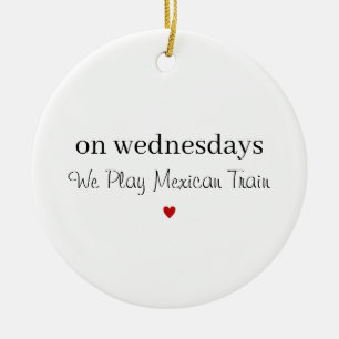 Mexican Train, Game Night, Keepsake Mexican Train Ceramic Tree Decoration