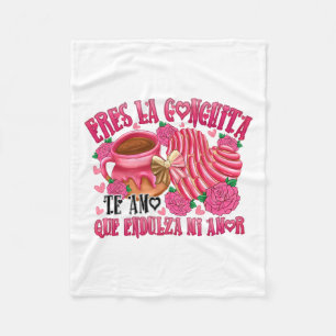 Mexican Valentine Eres La Conchita Que Endulza Mi Fleece Blanket