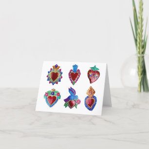 Mexican Valentine Hearts Holiday Card