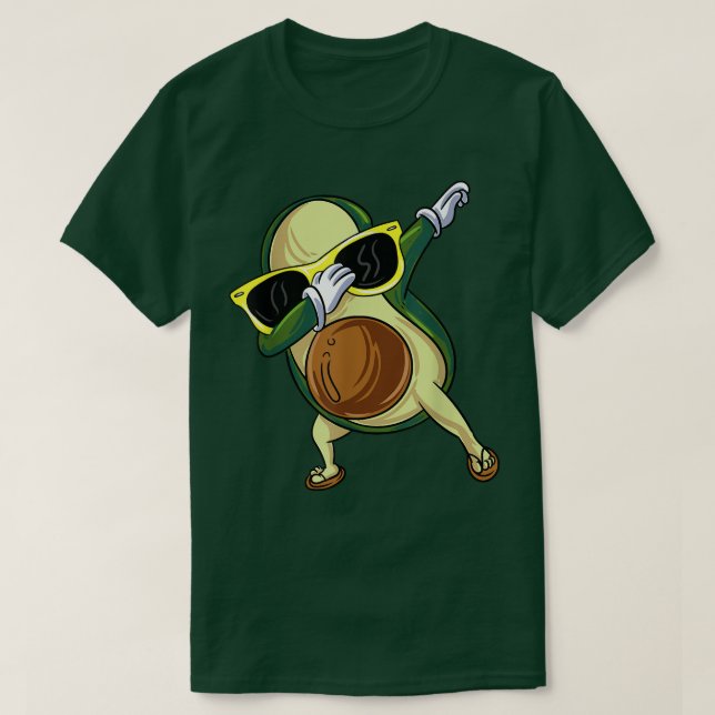 Mexican Vegan Cinco de Mayo Dabbing Avocado  T-Shirt (Design Front)