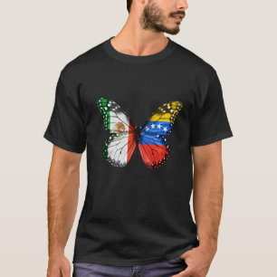 Mexican Venezuelan Flag Butterfly T-Shirt