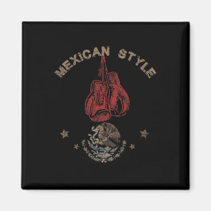 Mexican Vintage Style Boxing Great Boxer Magnet