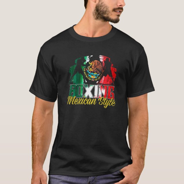 Mexican Vintage Style Boxing Great Boxing T-Shirt (Front)