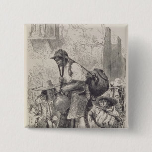 Mexican Water-Carrier 15 Cm Square Badge