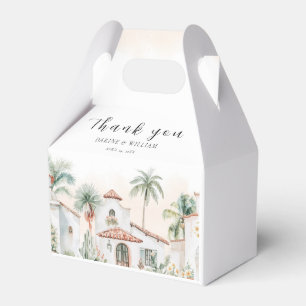 Mexican Watercolor Palm Tree Destination Wedding Favour Box