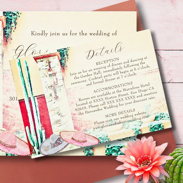 Mexican Wedding Cactus Garden Enclosure Card (Creator Uploaded)