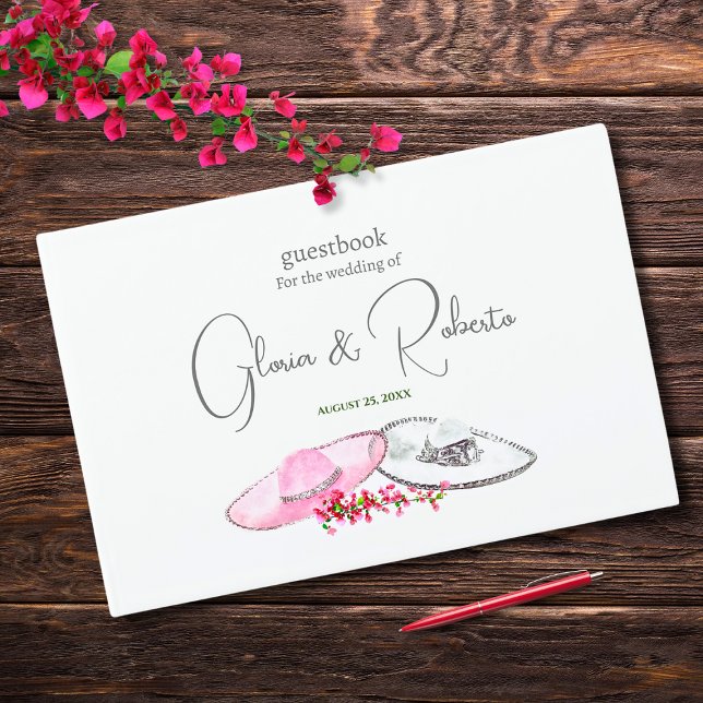 Mexican Wedding Hacienda Rustic Boho Guest Book (Creator Uploaded)