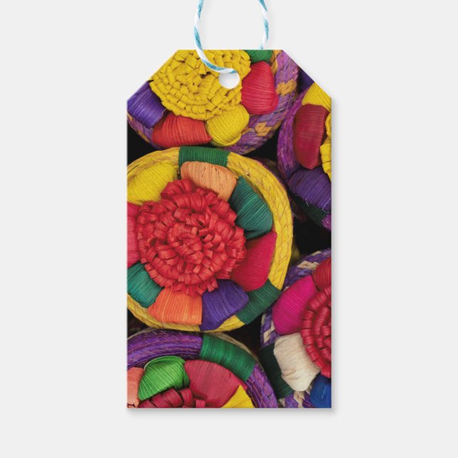 Mexican Wicker Boxes Gift Tags (Front)