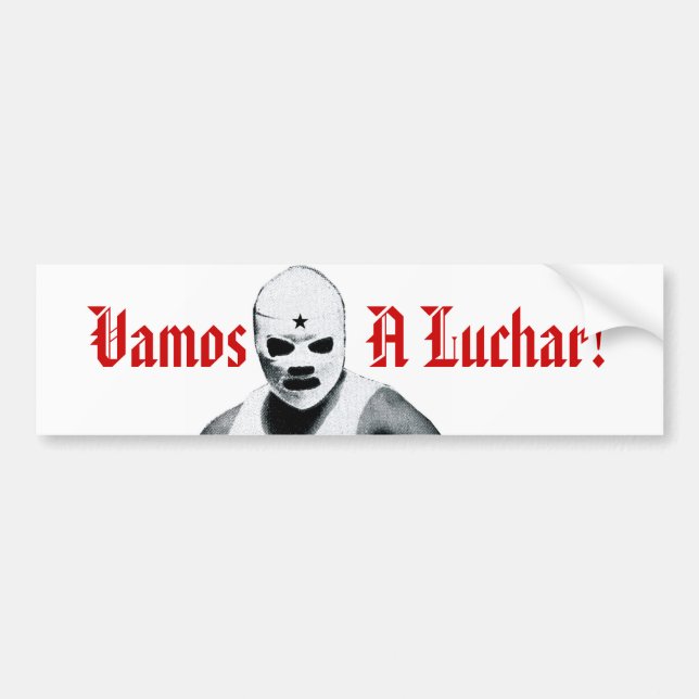 Mexican Wrestler Bumper Sticker (Front)