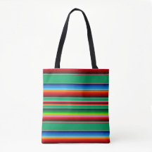 Mexican Zarape Serape Stripe Tote Bag